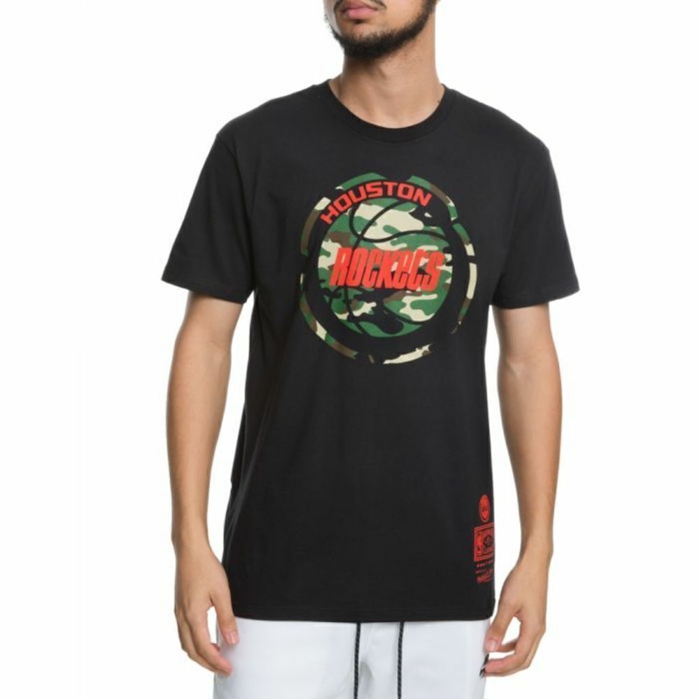 Mitchell & Ness Houston Rockets Woodland Camo T-shirt sz Lg